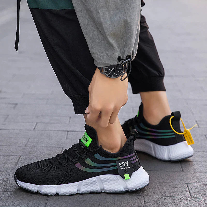 RunFit – Men's Comfort Trainers - Black/White - 36