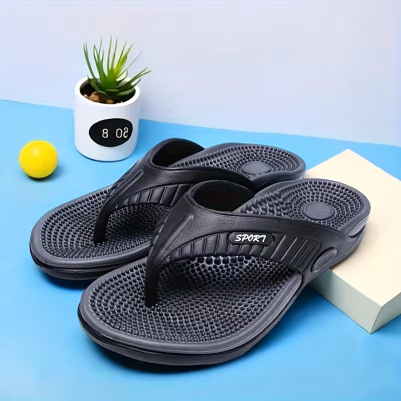 Strong Grip – Women's Comfort Flip-Flops - Black - 45