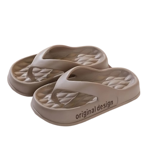 Cloudy – Women's Comfort Flip-Flops - Brown - 34
