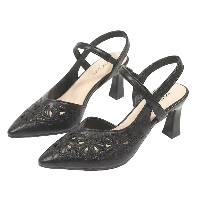Fiorenza – Comfort Heeled Shoes - Black - 35