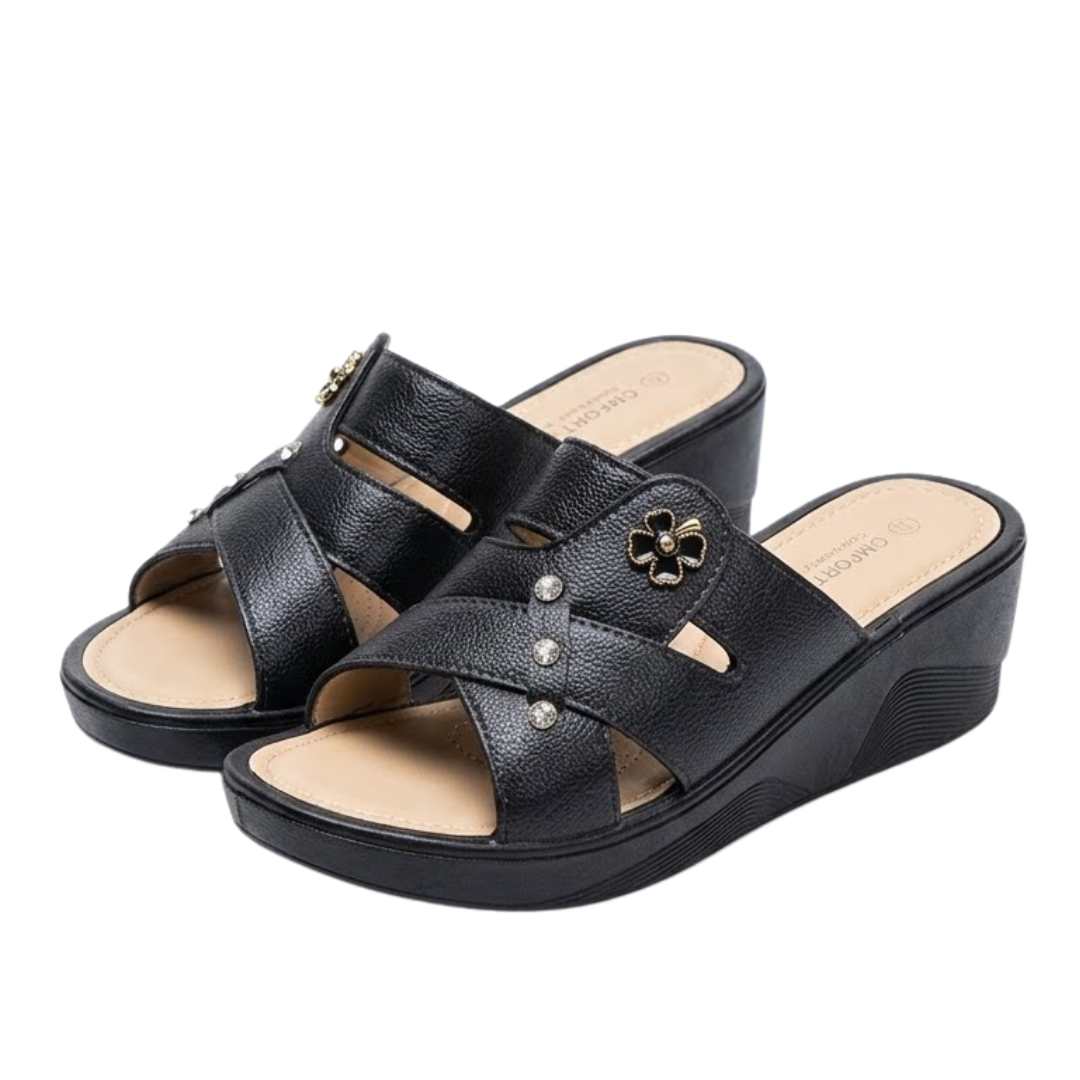 Liora – Women's Comfort Sandals - Black - 36