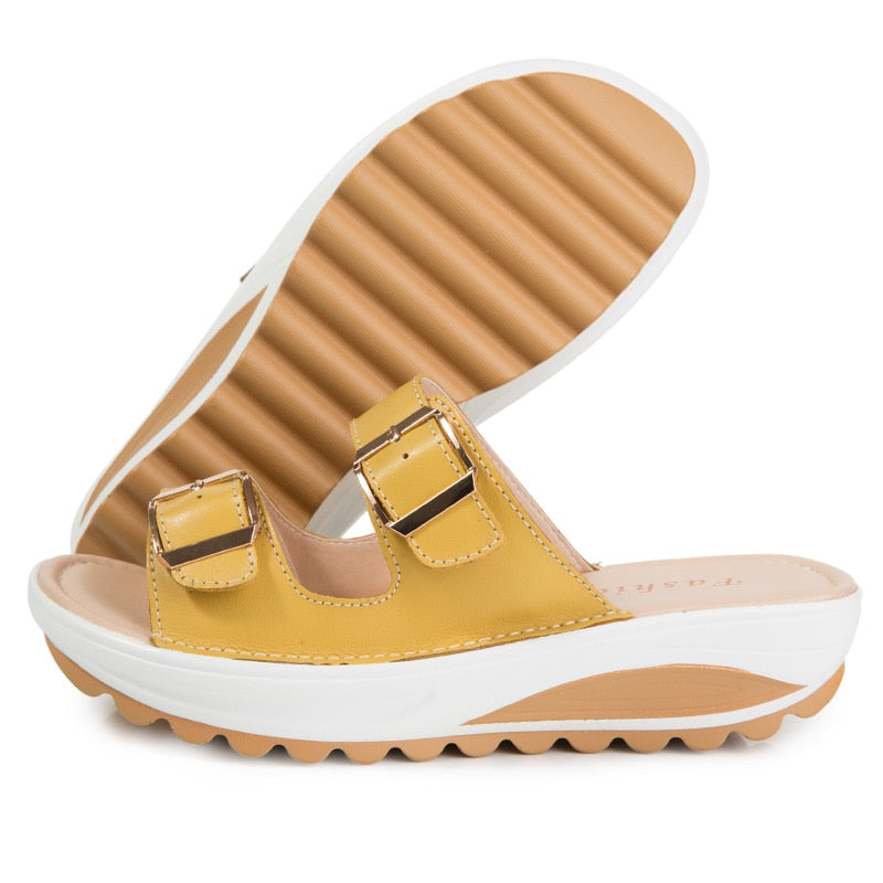 Clair – Women's Comfort Sandals - White - 36