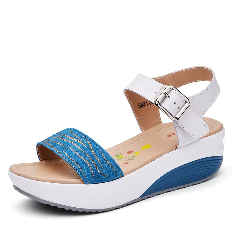 Thalia – Women's Comfort Sandals - Blue - 37