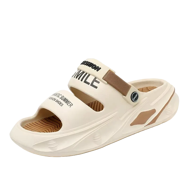 OrthoSmile – Women's Comfort Slides - Beige - 36
