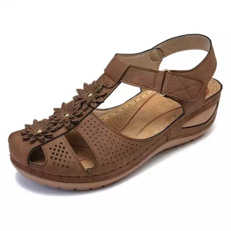 Florine – Women's Comfort Sandals - Light Brown - 44