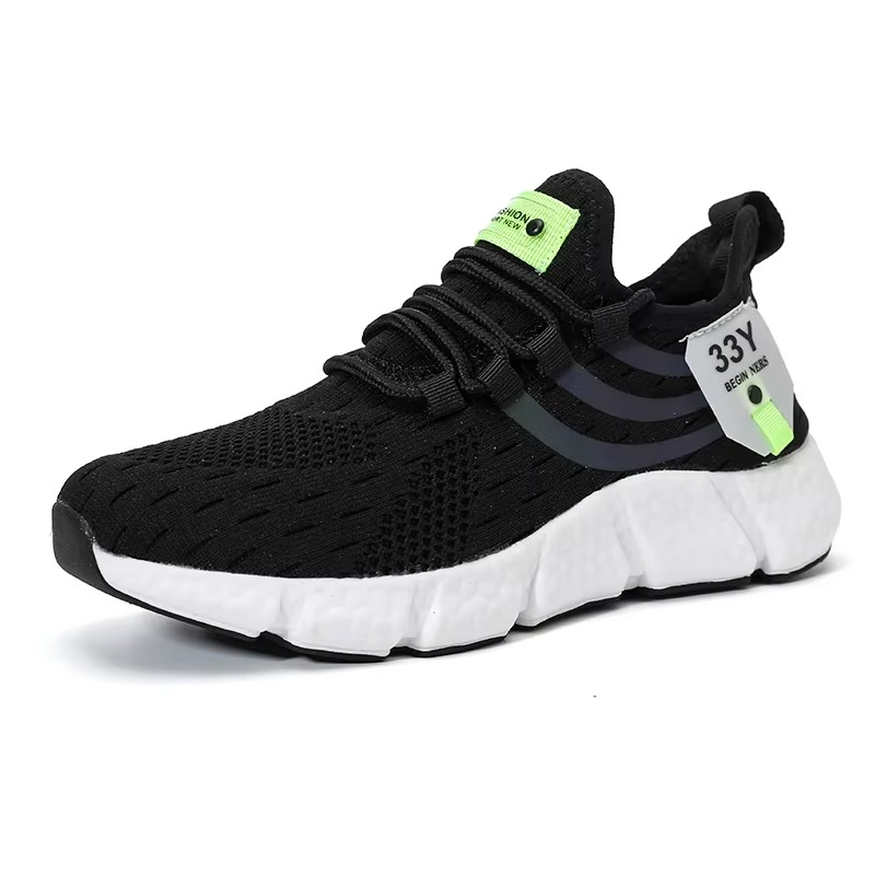 RunFit – Men's Comfort Trainers - Black/White - 34