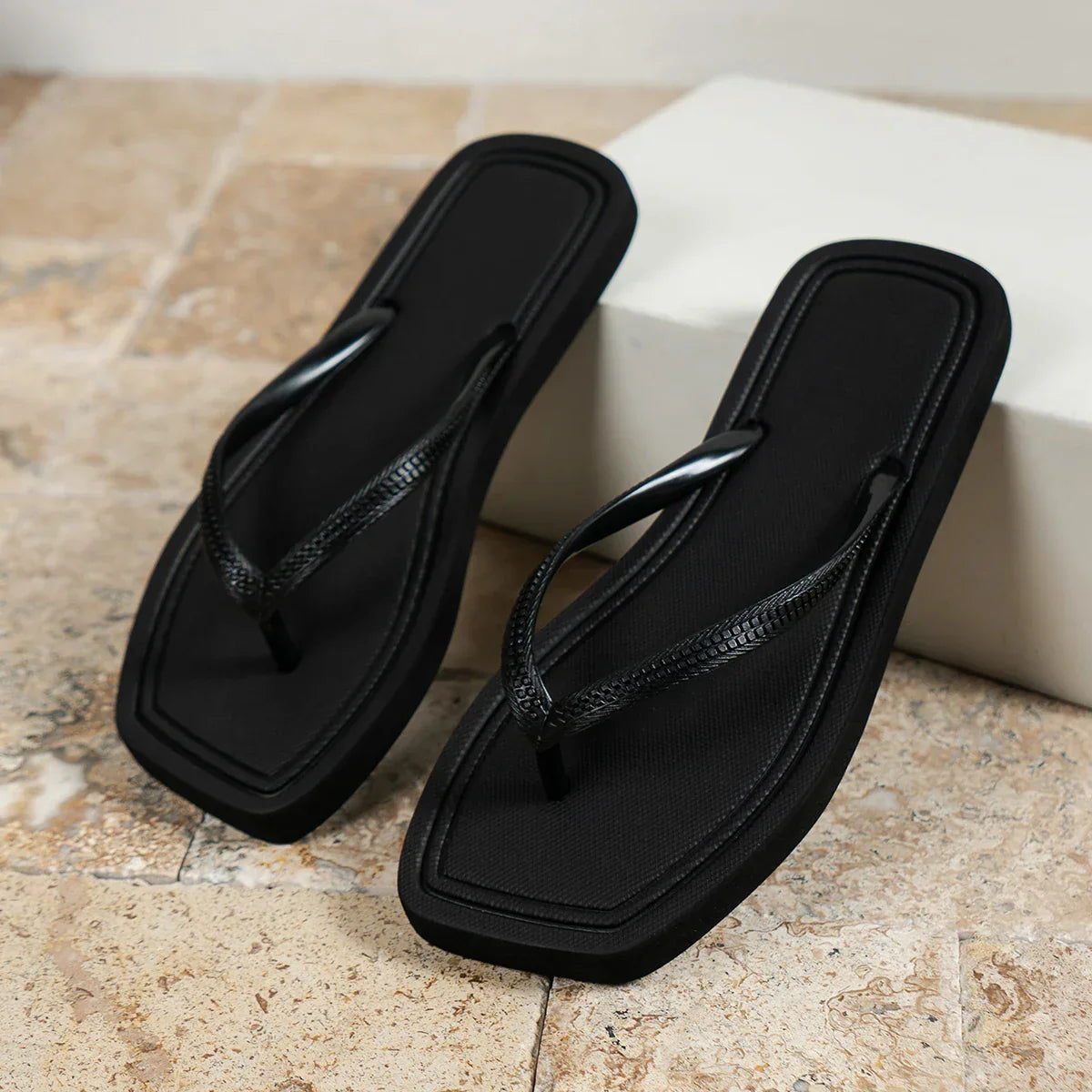 Modern – Women's Comfort Flip-Flops - Beige - 41