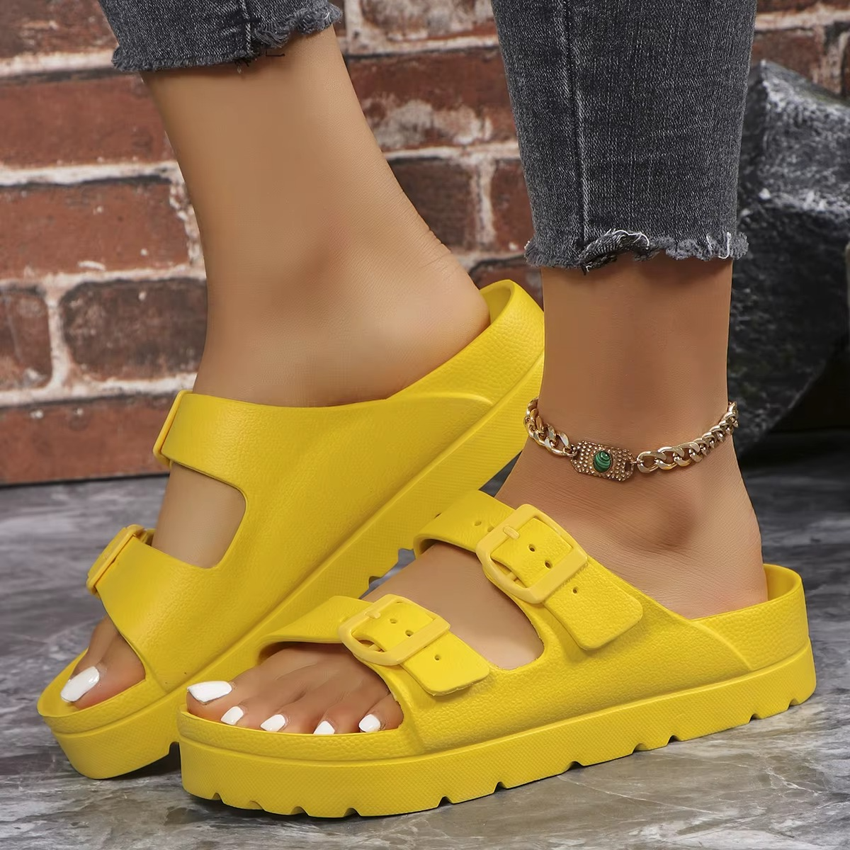 Summer – Women's Comfort Sandals - White - 35