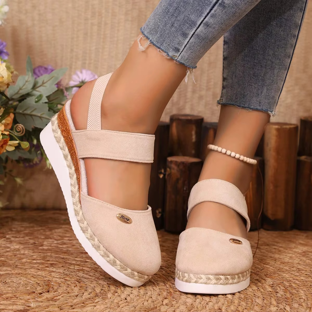 Azaleia – Women's Comfort Sandals - Beige - 34