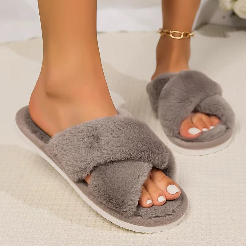 Veluna – Women's Comfort Slippers - Grey - 36