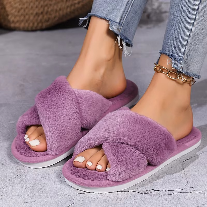 Veluna – Women's Comfort Slippers - Grey - 38