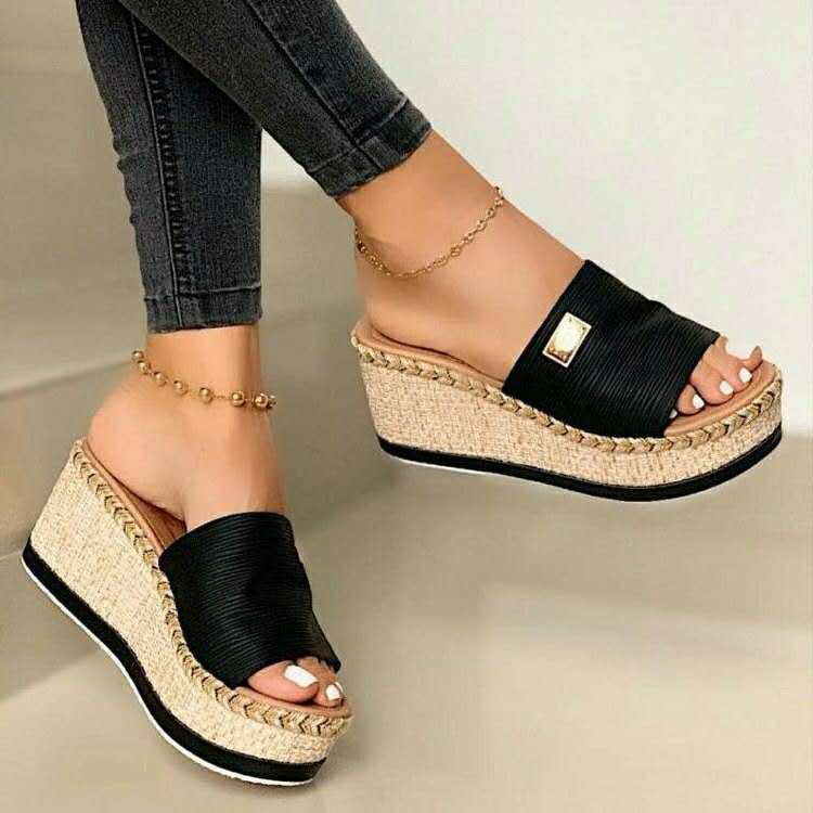Selena – Women's Comfort Sandals - Black - 43