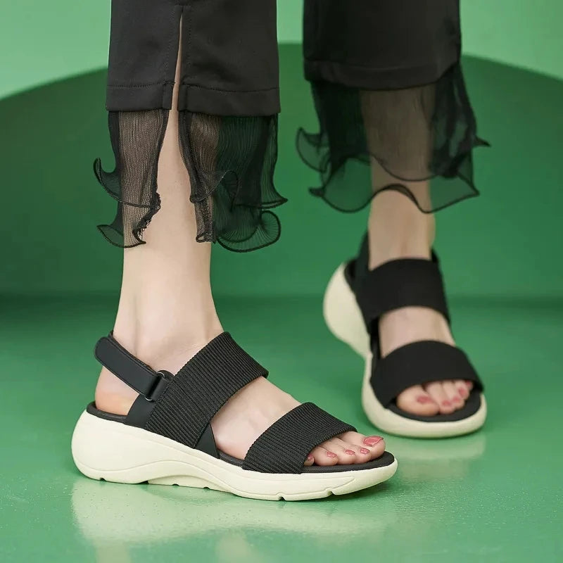 Softness – Women's Comfort Sandals - Black - 36