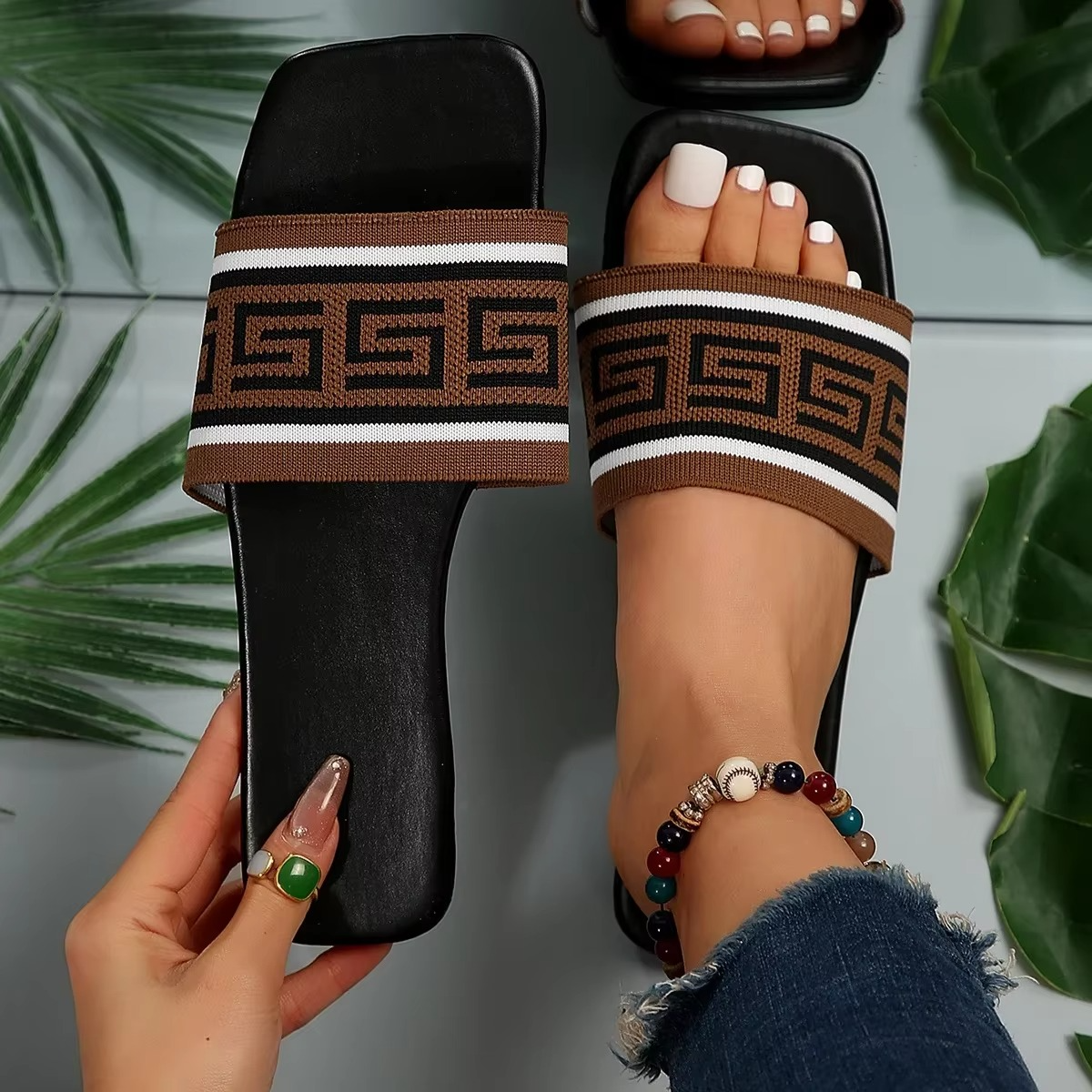 Themis – Women's Comfort Sandals - Brown - 41