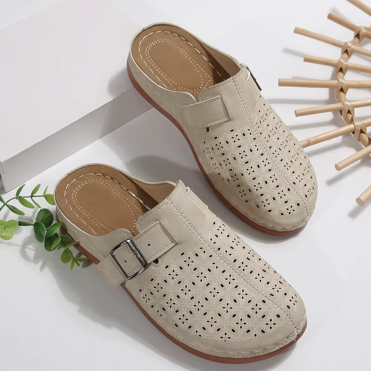 Antonette – Women's Comfort Sandals - Beige - 39