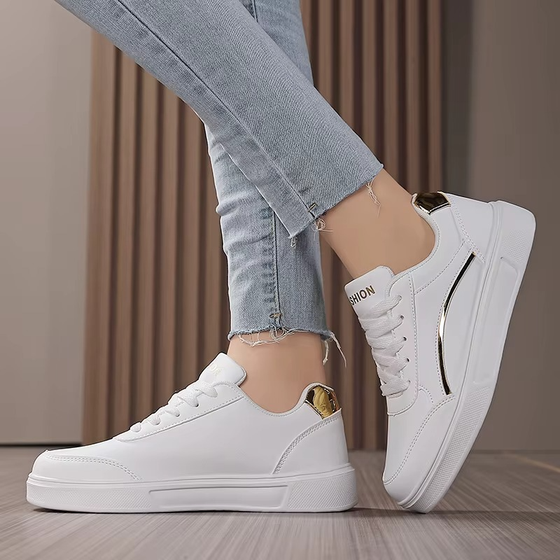 Gold Trace – Comfort Trainers - White - 37