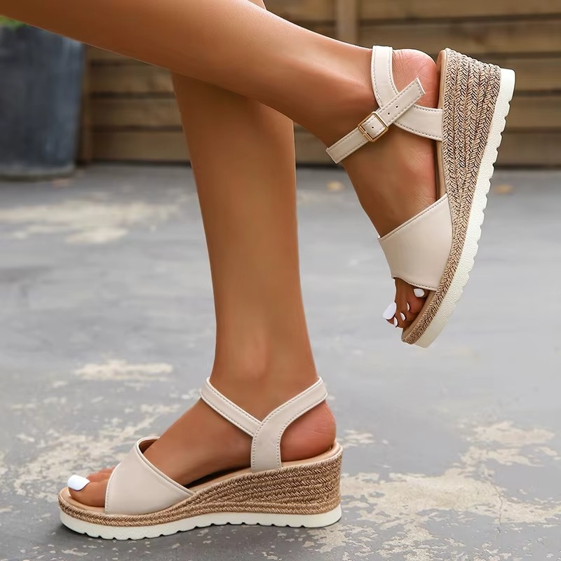 Jullie – Women's Comfort Sandals - Beige - 39