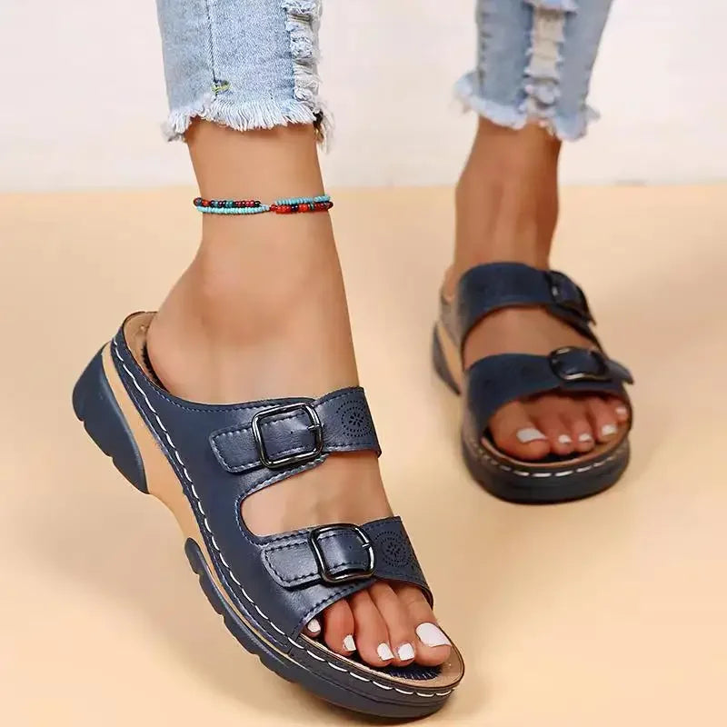 Via Confort – Women's Comfort Sandals - Brown - 38