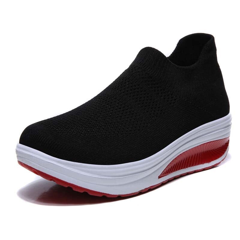 VaduzPro – Women's Comfort Trainers - Black/Red - 35