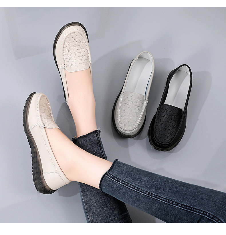 SerenityWalk – Women's Comfort Loafers - Black - 39