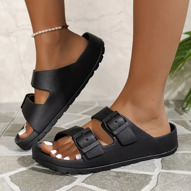 Summer – Women's Comfort Sandals - Black - 35