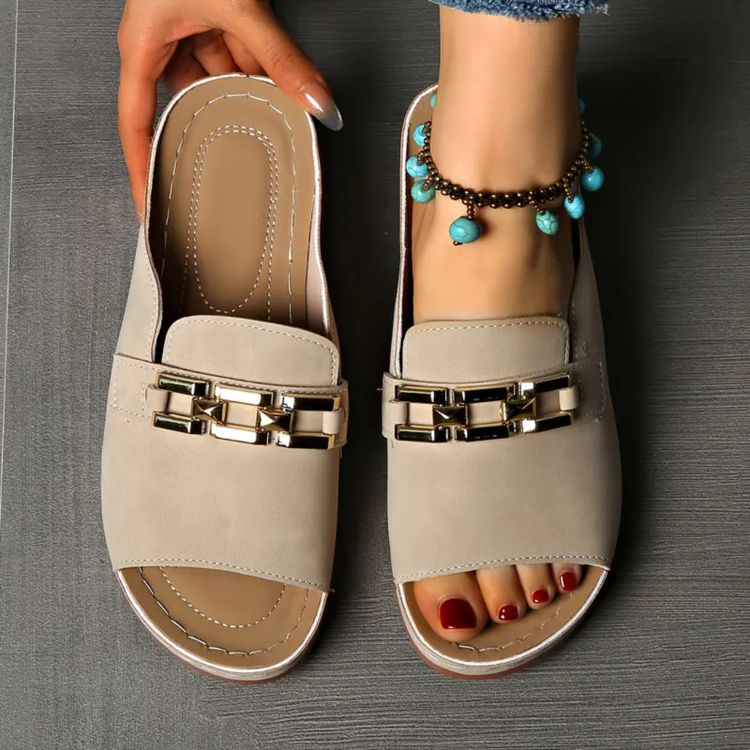 Lunna Comfort – Women's Comfort Sandals - Beige - 38