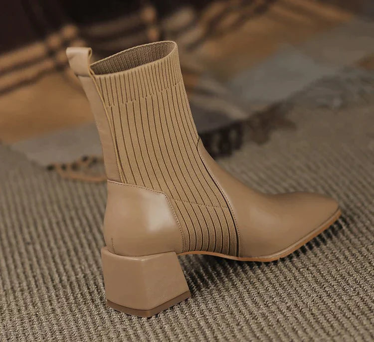 Monique – Women's Comfort Boots - Beige - 37
