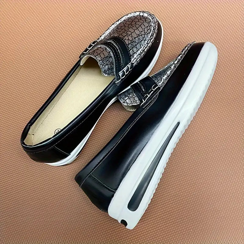 Fashion – Comfort Loafers - Silver - 38