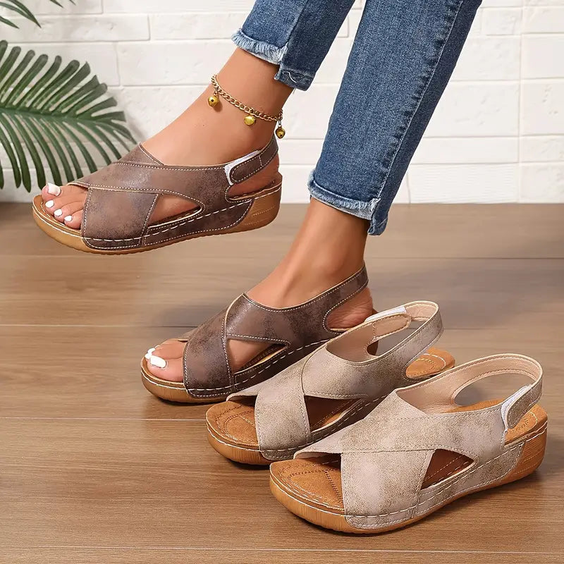 Ursula – Women's Comfort Sandals - Brown - 37