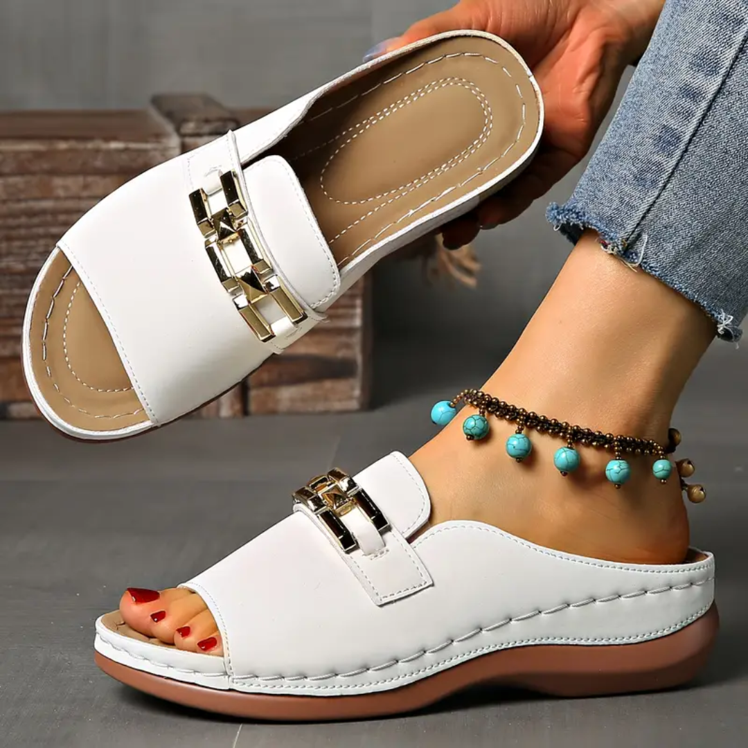 Lunna Comfort – Women's Comfort Sandals - Beige - 42