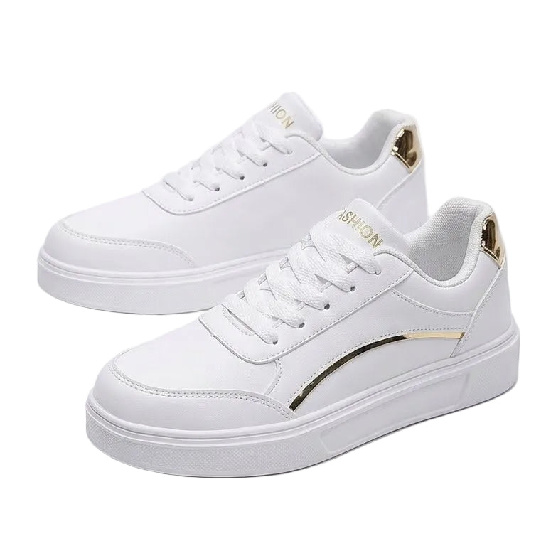 Gold Trace – Comfort Trainers - White - 36