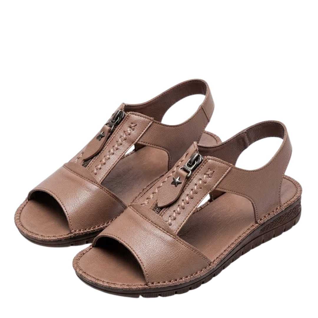Dalia – Women's Comfort Sandals - Brown - 33