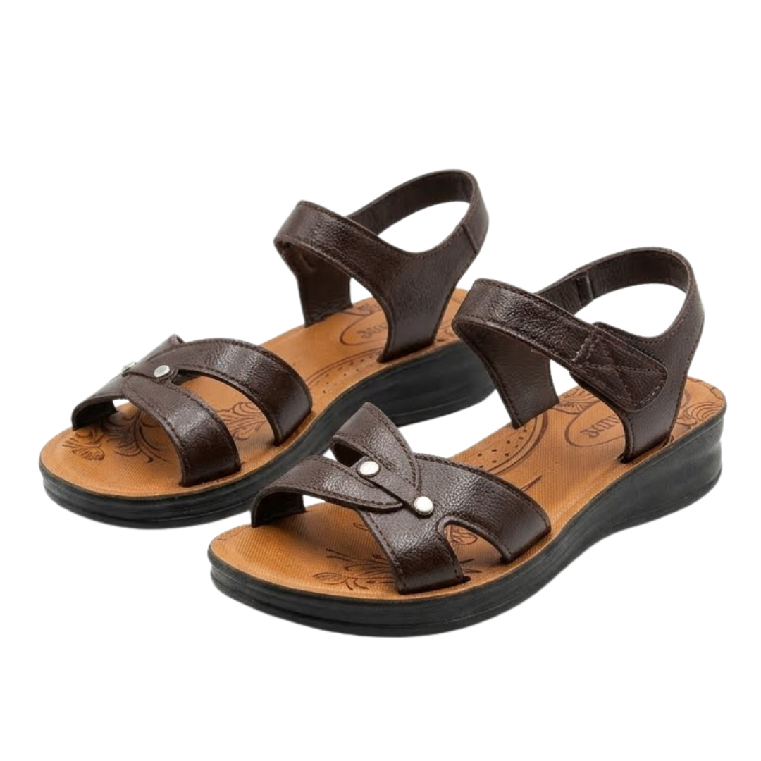 Atena – Women's Comfort Sandals - Brown - 34