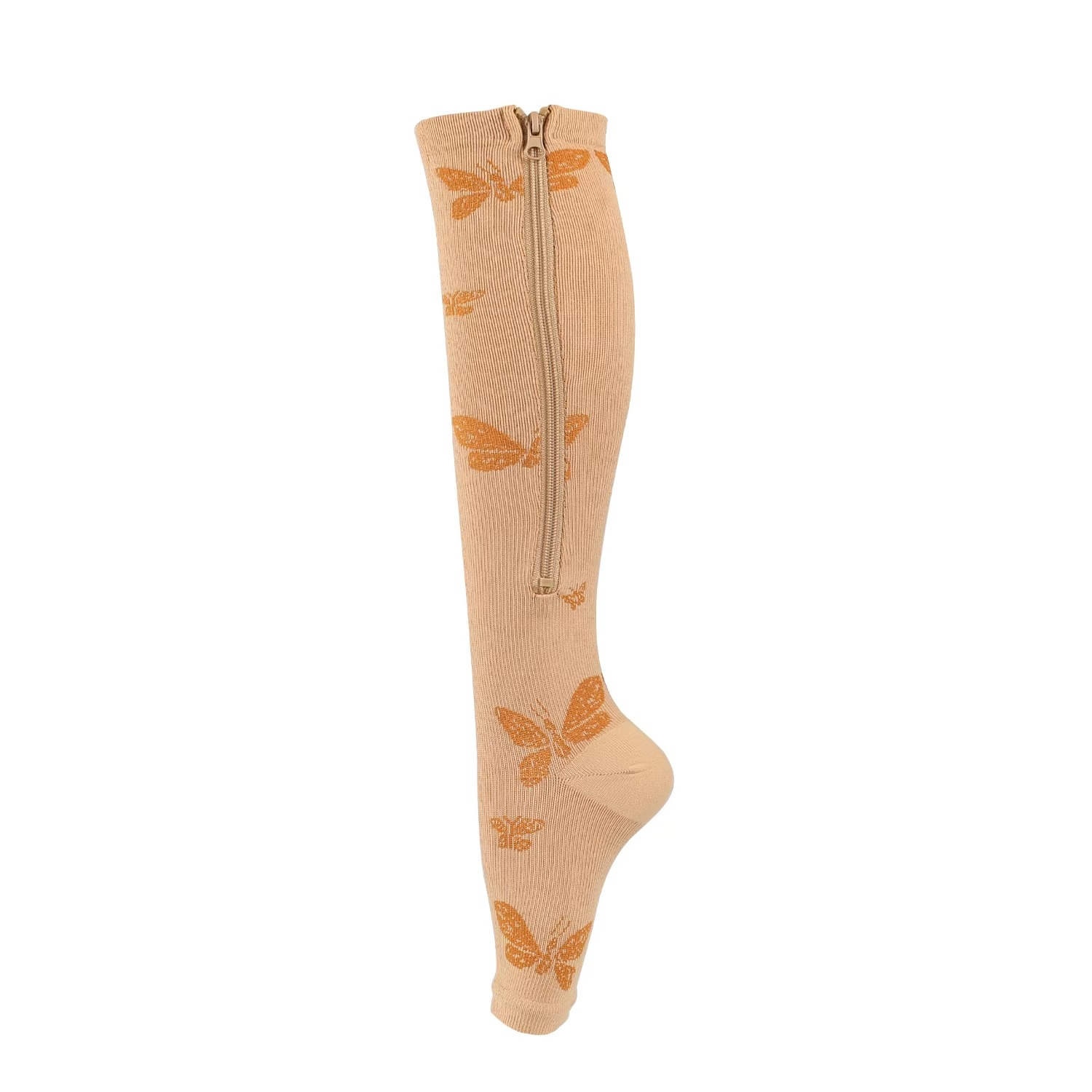 FlexZip – Stretch Socks con zip - Grey - S