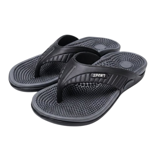 Strong Grip – Women's Comfort Flip-Flops - Black - 38