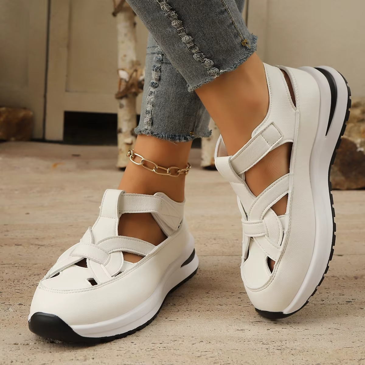 Aveta – Women's Comfort Sandals - White - 38