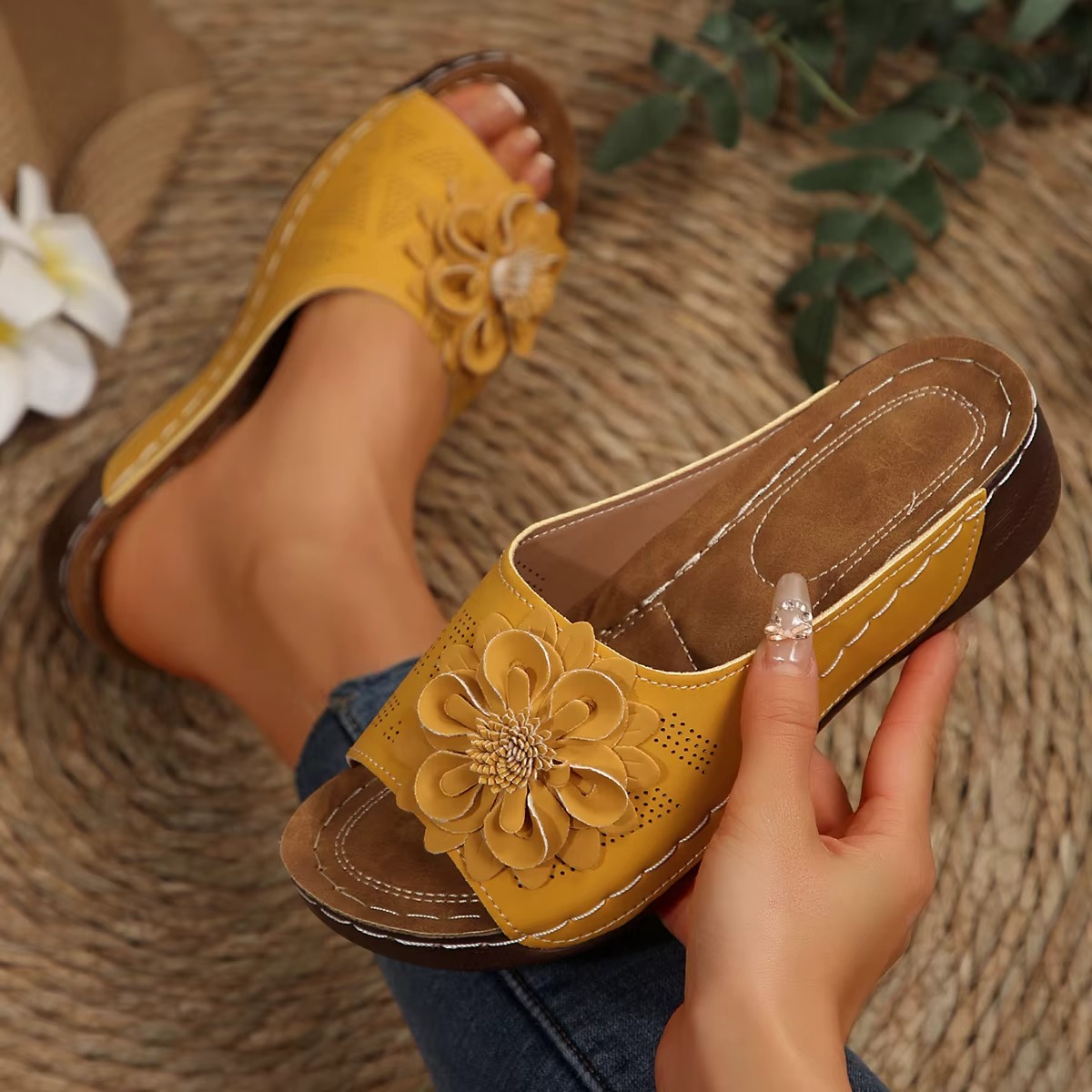Rose – Women's Comfort Sandals - Beige - 41