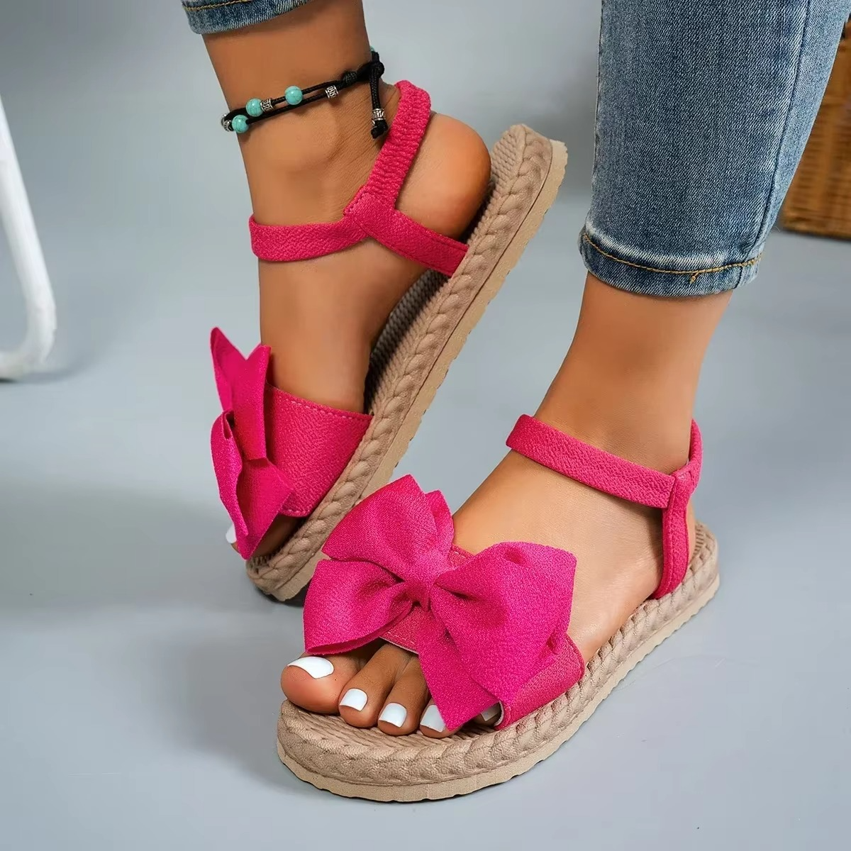 Lace – Women's Comfort Sandals - White - 40