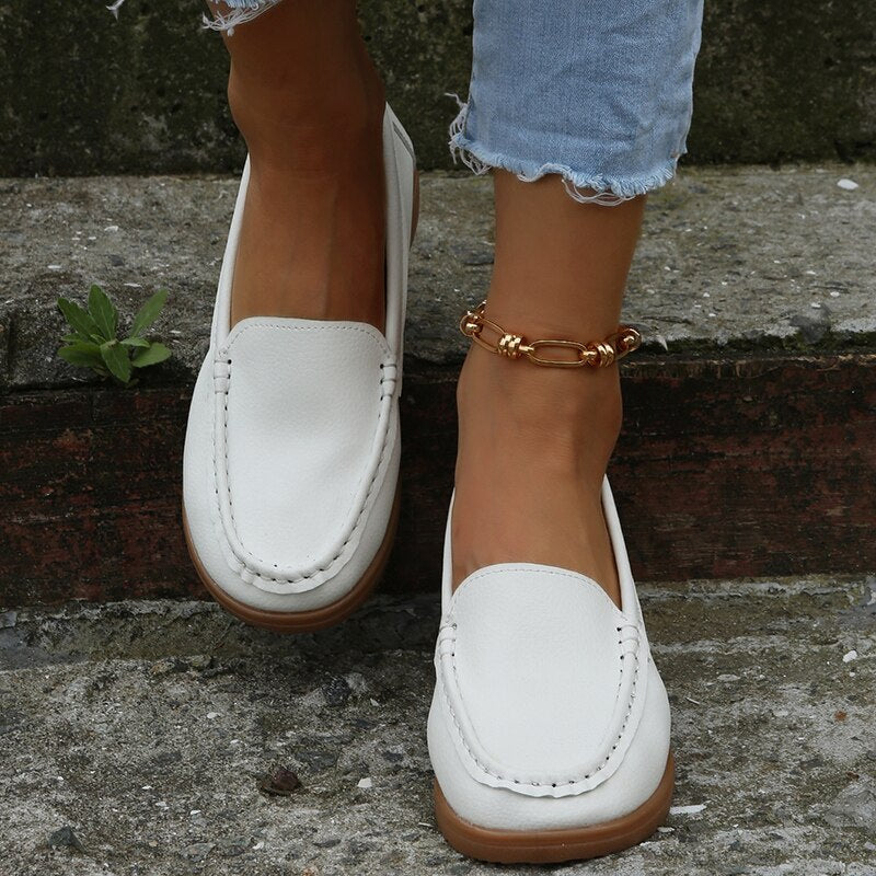 Elegant – Comfort Loafers - Orange - 37