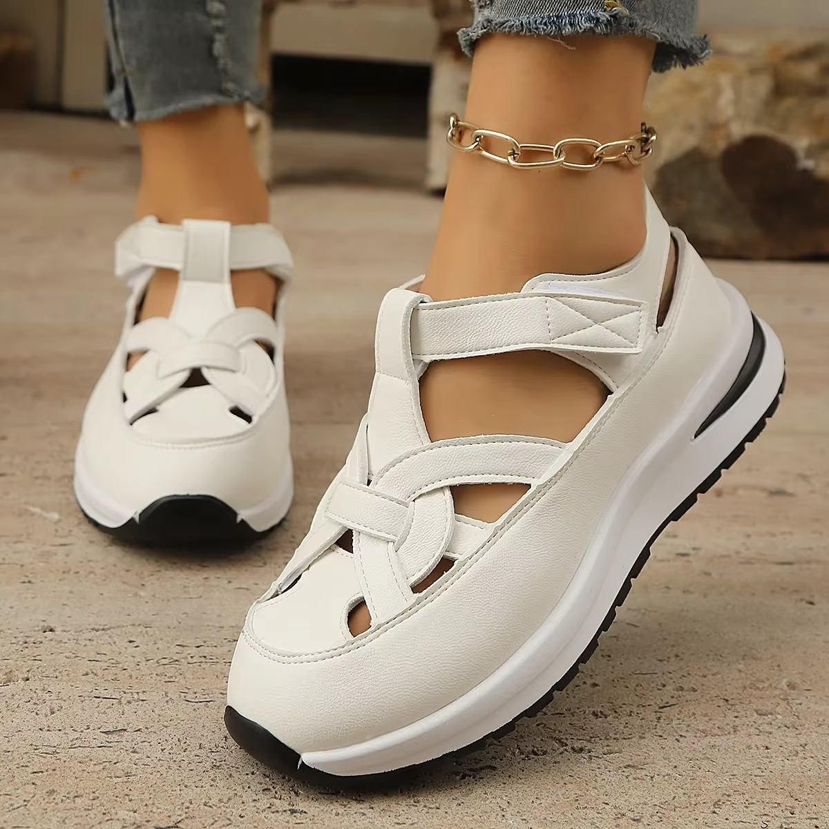 Aveta – Women's Comfort Sandals - White - 41