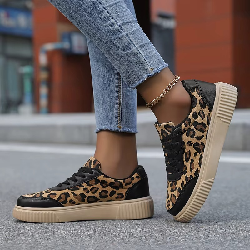 Leopard – Comfort Trainers - Beige - 39