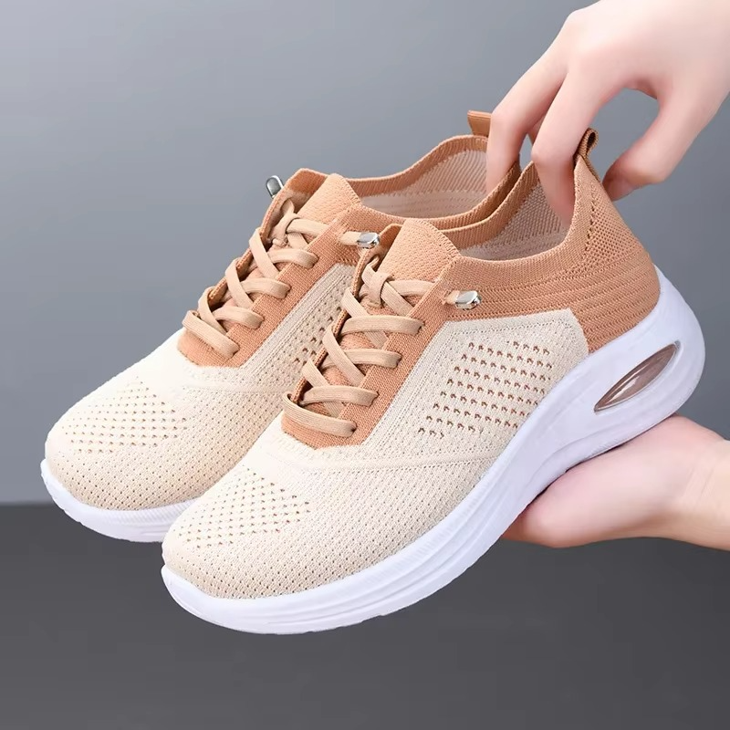 Velra – Women's Comfort Trainers - Peach - 37