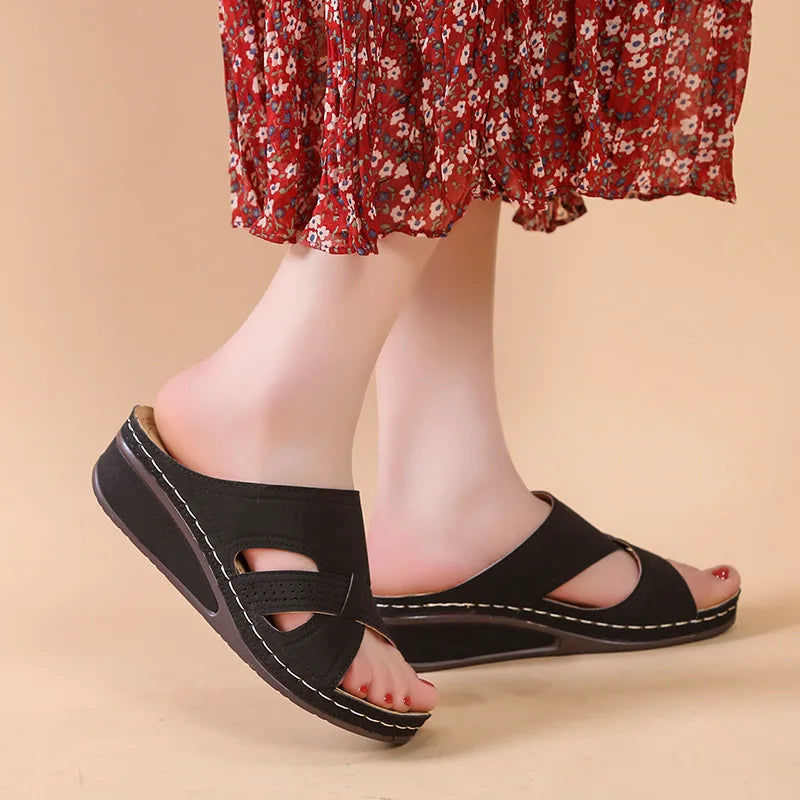 Estella – Women's Comfort Sandals - Beige - 42