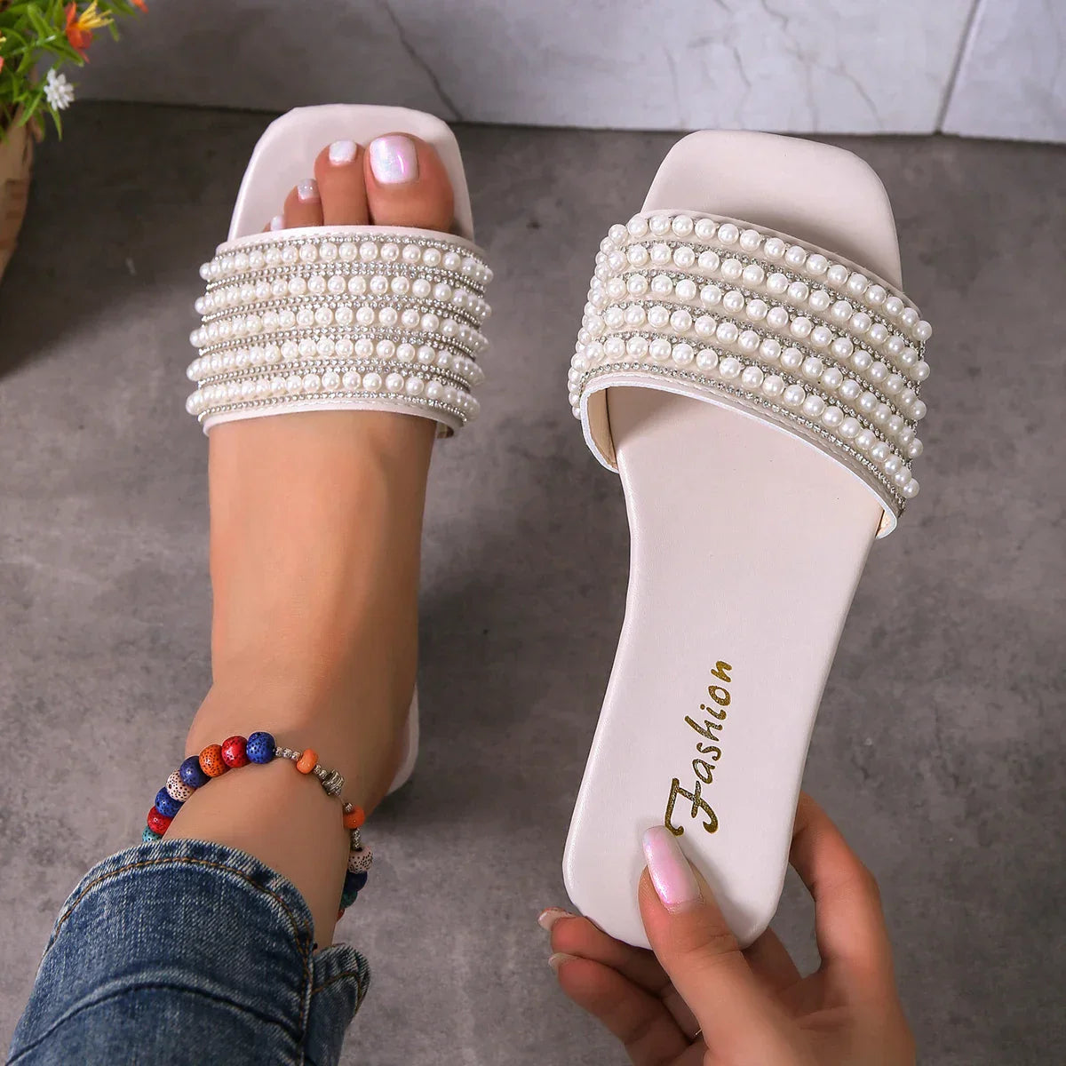 Pearl – Women's Comfort Sandals - White - 41
