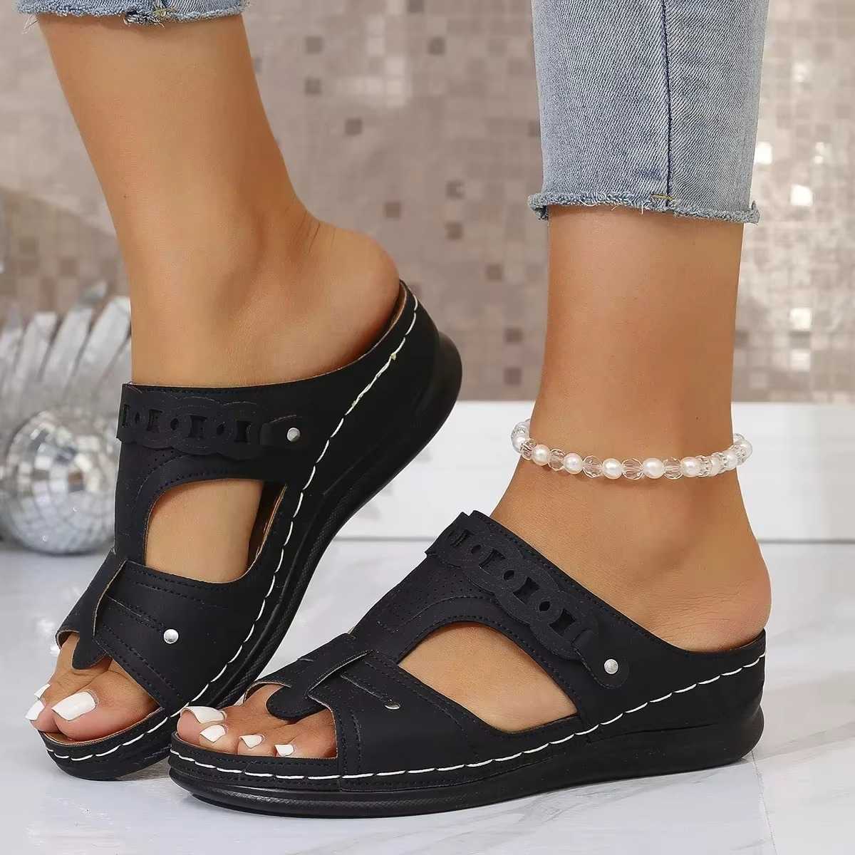Samira – Women's Comfort Sandals - White - 40