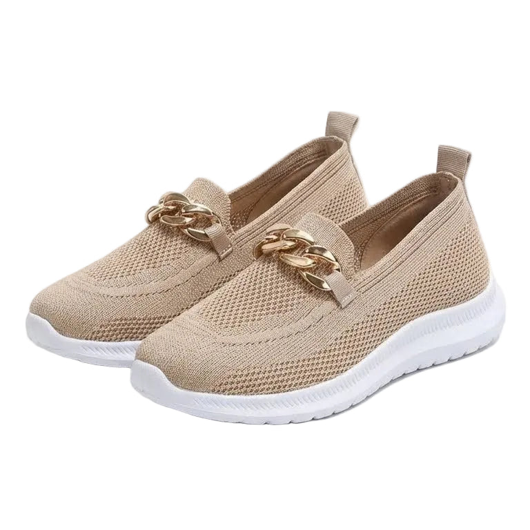 Turin – Women's Comfort Loafers - Beige - 36