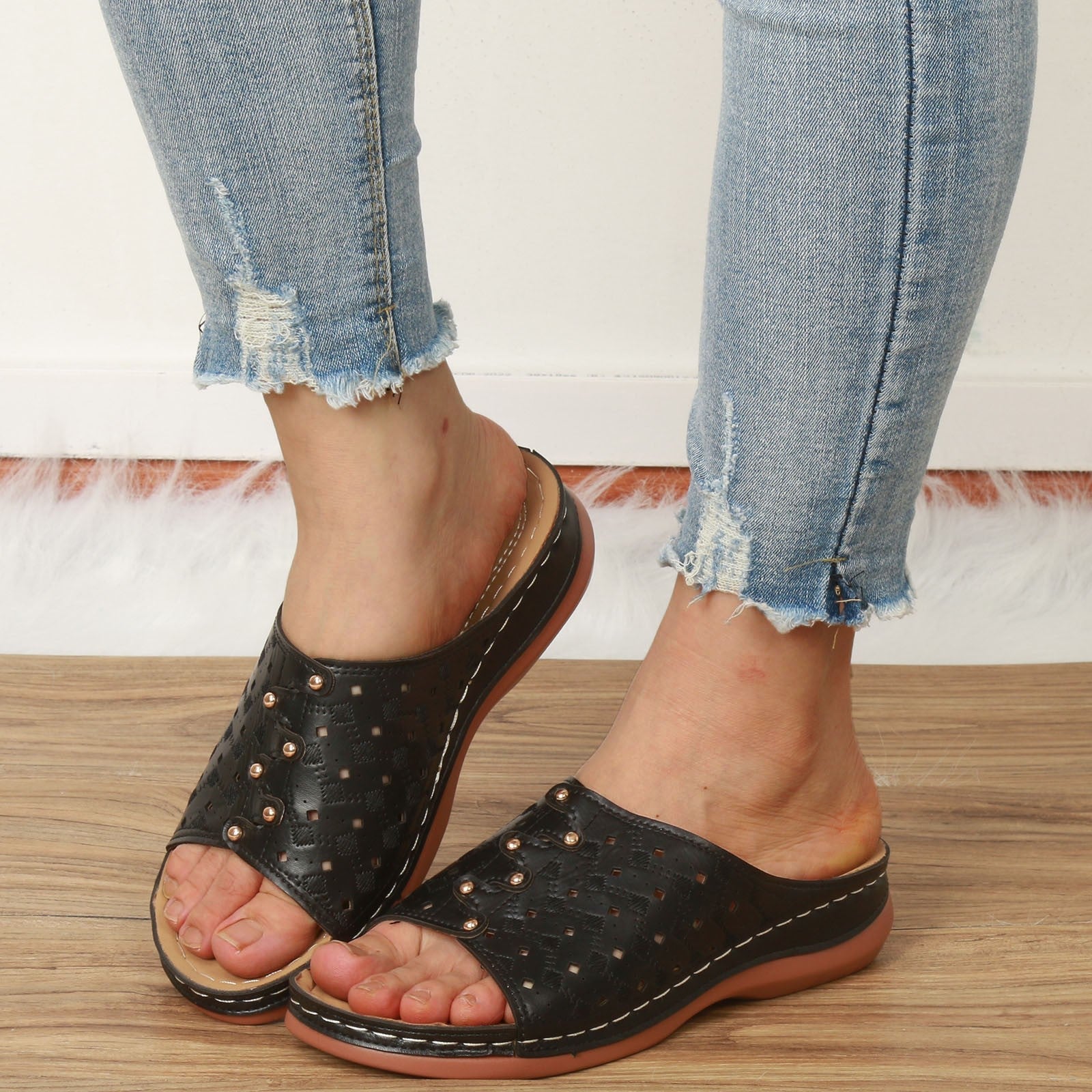 Comfort Sandals – Women's Soft Sandals - Black - 37