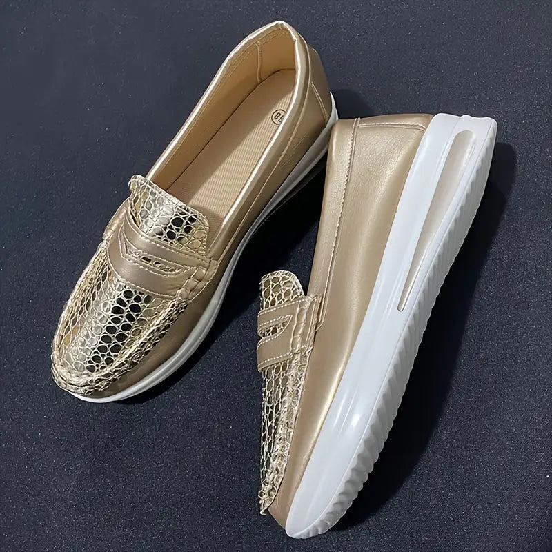 Fashion – Comfort Loafers - Gold - 43
