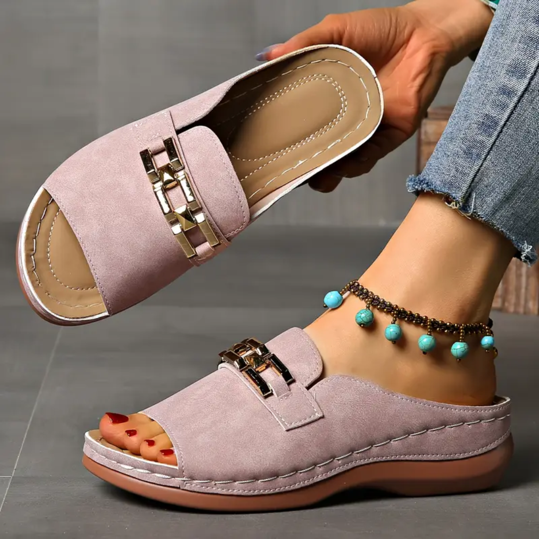 Lunna Comfort – Women's Comfort Sandals - Beige - 43