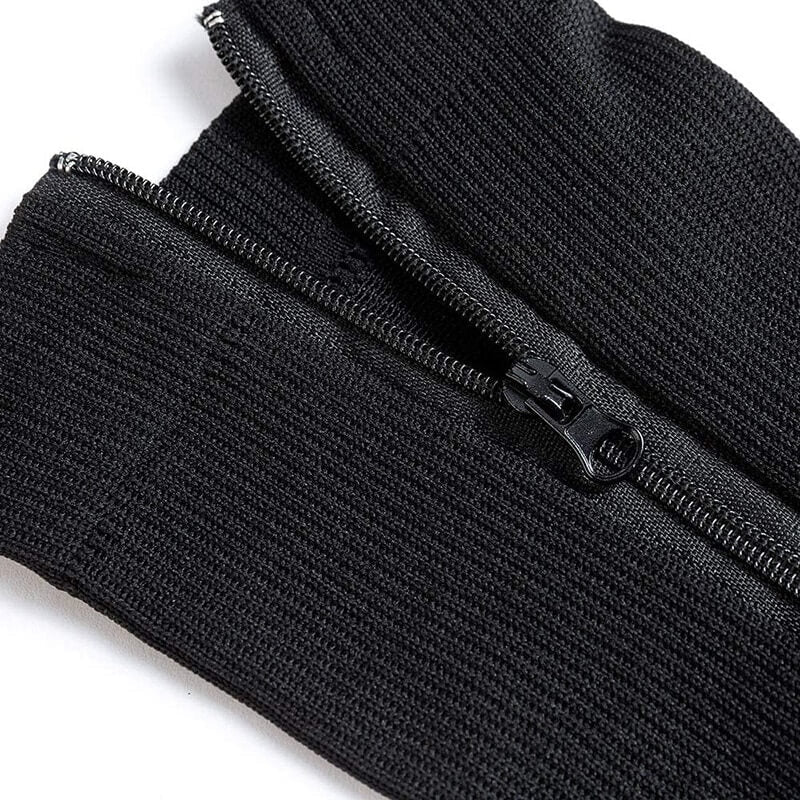 FlexZip – Stretch Socks con zip - Black - M